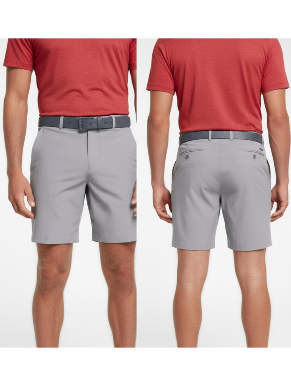 VRST MEN'S Fairway Golf Shorts 8" Inseam Regular Fit Silver Shadow NWT Size 32